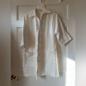 Vintage jantzen woman’s brocade white overcoat